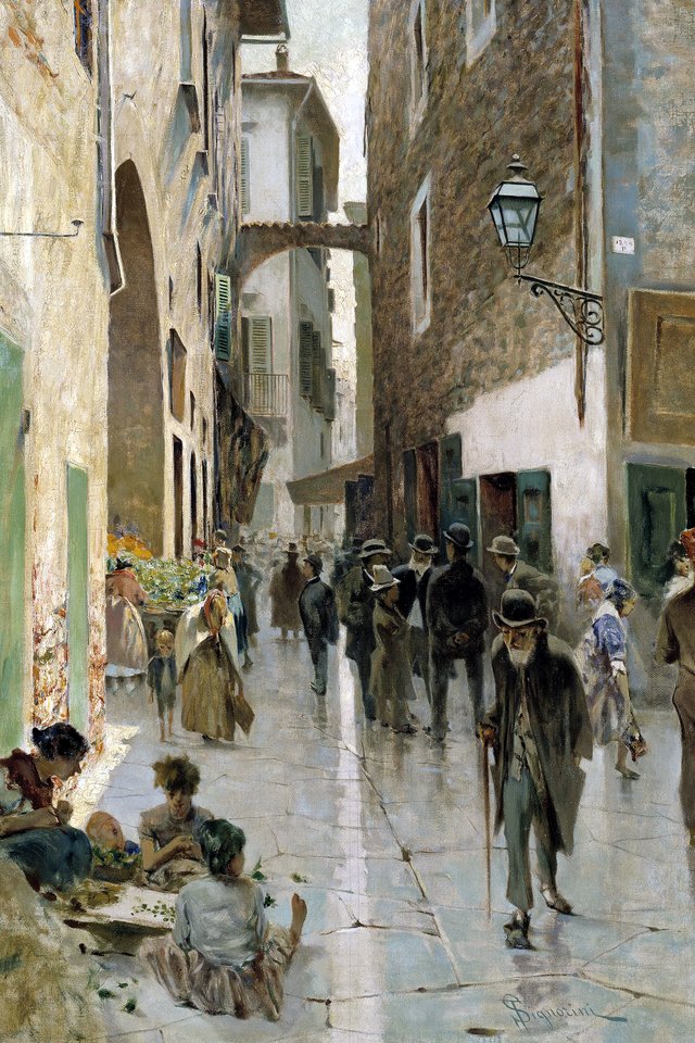 The ghetto of Florence (II) by Telemaco Signorini