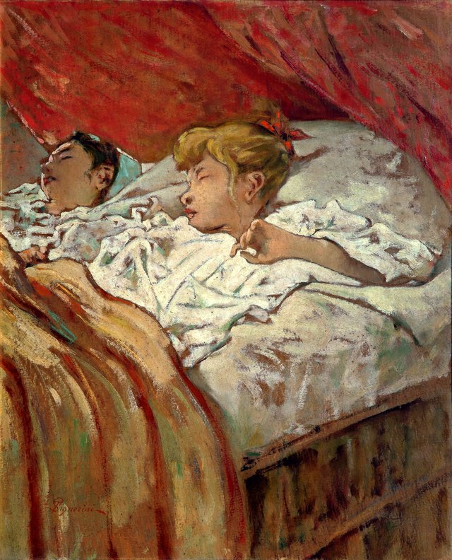 Children caught in their sleep by Telemaco Signorini