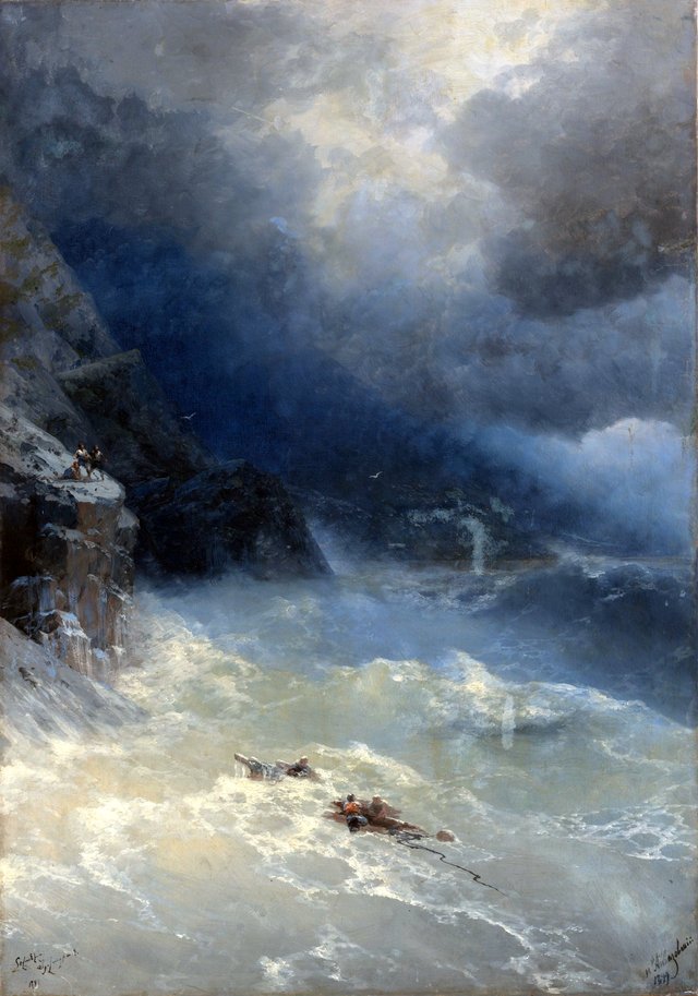 The storm at Cape Aya by Ivan Aivazovsky