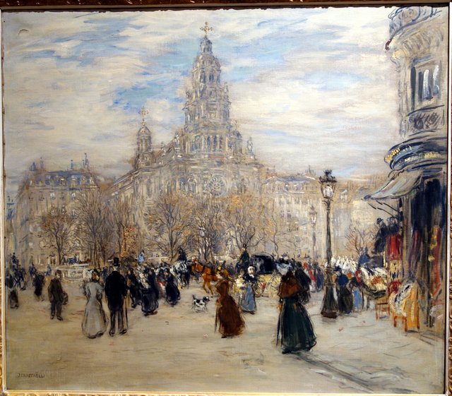 Place St. Augustin by Jean-François Raffaëlli