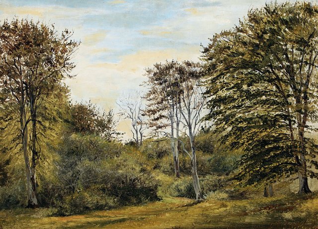 Janus la Cour, Fra en skovlysning en forårsdag by Janus la Cour