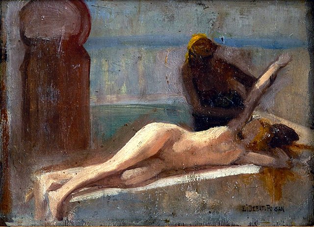 Le Massage by Édouard Debat-Ponsan