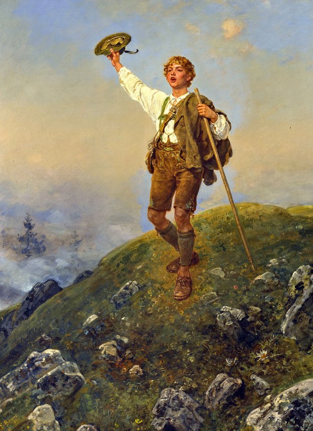 Tiroler Bauernbursch by Ludwig Knaus