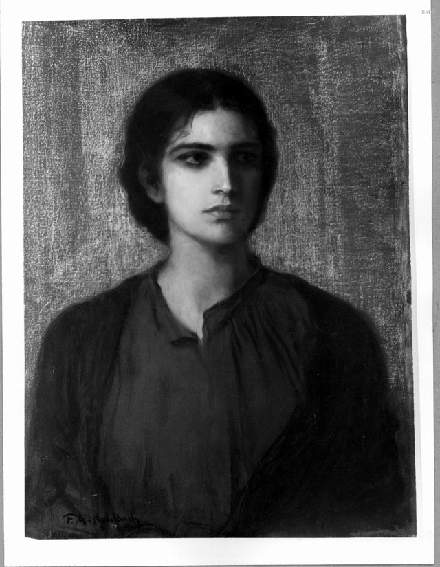 Portrait of a lady by Friedrich August von Kaulbach