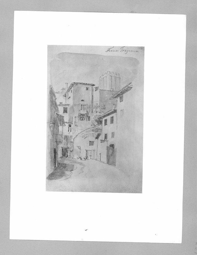 Blick in eine römische Gasse im Forum Trajanum by Joseph von Führich