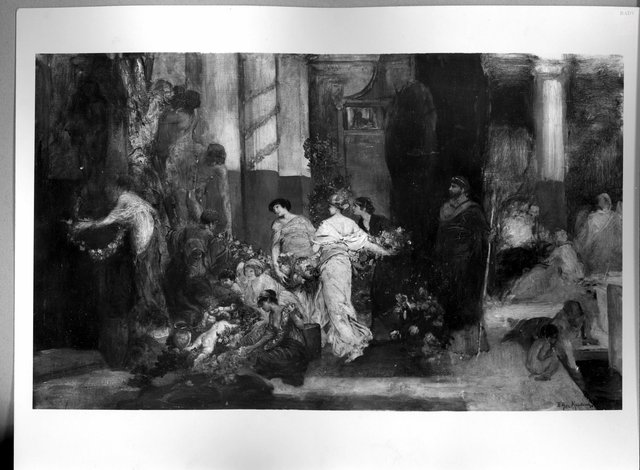 Antic scene (oil sketch) by Friedrich August von Kaulbach