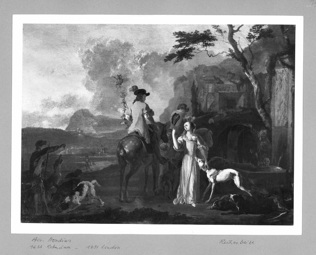 Return from hunting by Abraham Hondius