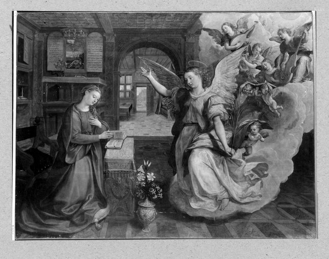 the Annunciation by Maerten de Vos