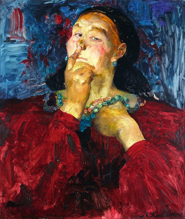 BABA IN A HEADSCARF by Filipp Malyavin