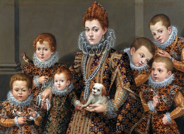 Portrait of Bianca degli Utili Maselli and Her Children by Lavinia Fontana