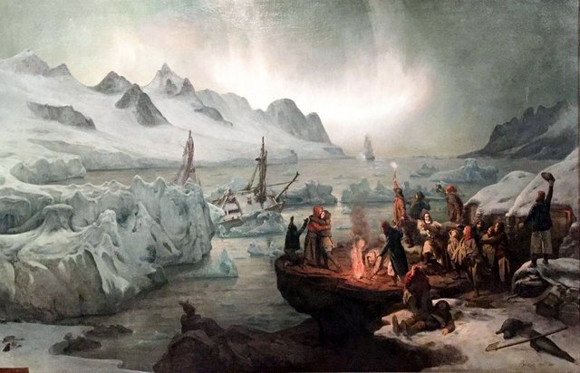 Shipwreck Victims on Ice Floe by François-Auguste Biard