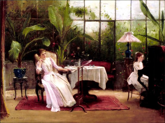 Piano-lesson by Mihály Munkácsy