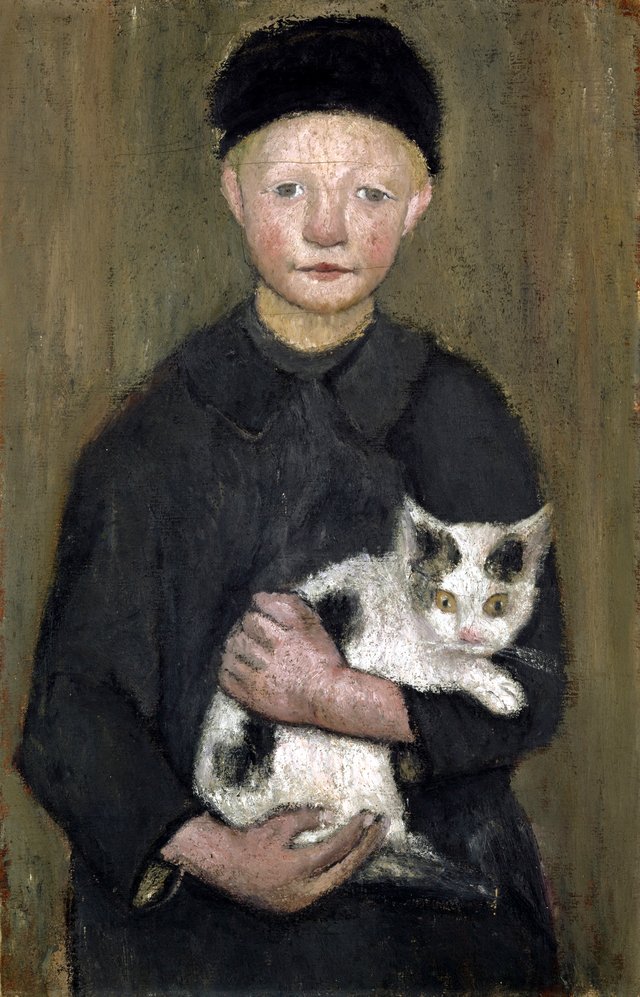 Boy with Cat by Paula Modersohn-Becker