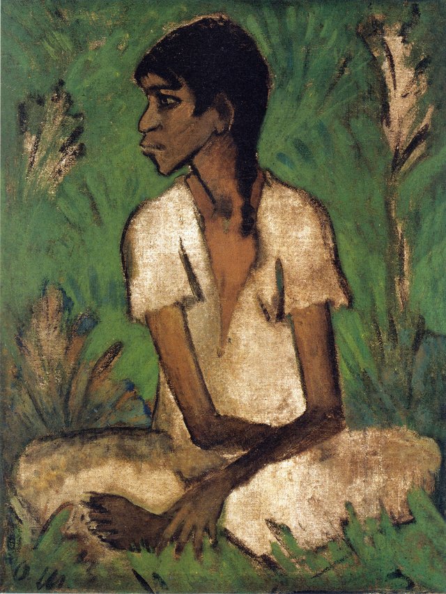 Seated Gypsy Girl by Otto Mueller
