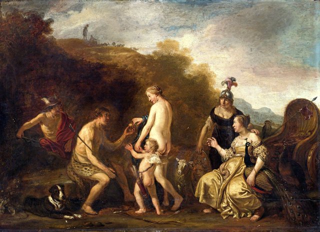 The Judgement of Paris by Claes Corneliszoon Moeyaert