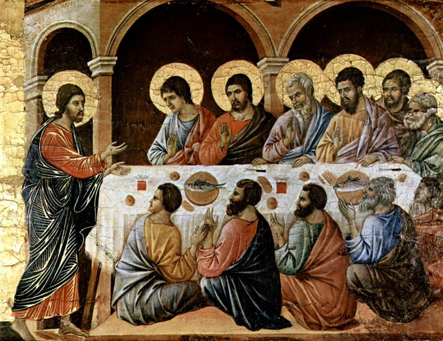 Christ Appears to the Disciples at the Table after the Resurrection by Duccio di Buoninsegna