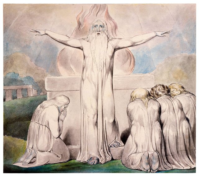 Sacrifice of Job by William Blake