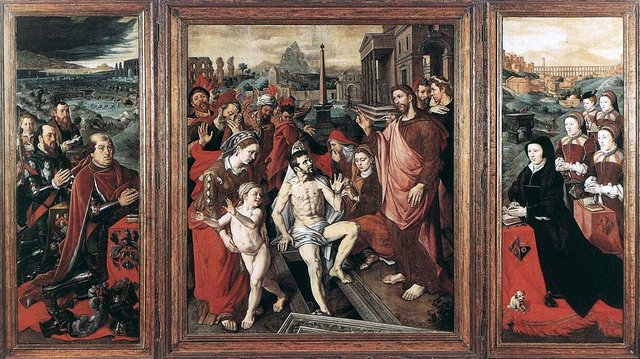 Triptych of the Micault Family by Jan Cornelisz Vermeyen
