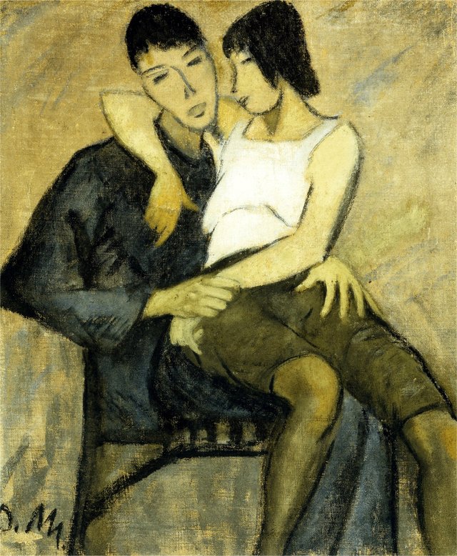 Seated Couple by Otto Mueller