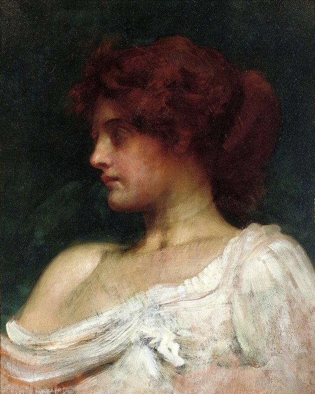 Study of a redheaded woman by Philip Hermogenes Calderon