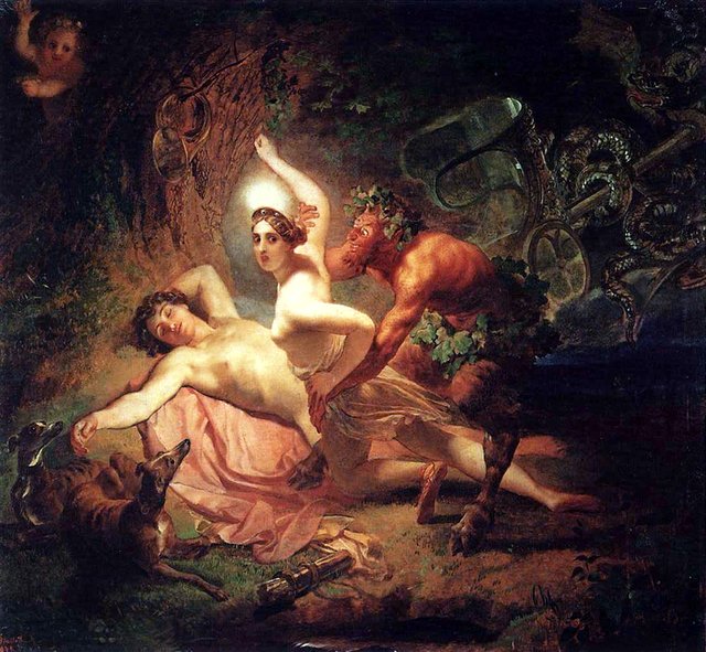 Diana, Endymion and Satyr by Karl Bryullov