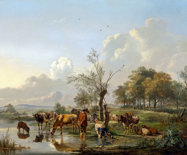 The Rest at the Watering Place by Pieter Gerardus van Os