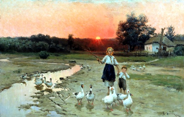 Mykola Pymonenko-Vechoriye by Mykola Pymonenko