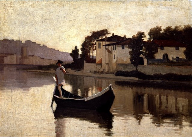 The Arno river near Casaccia by Giuseppe Abbati