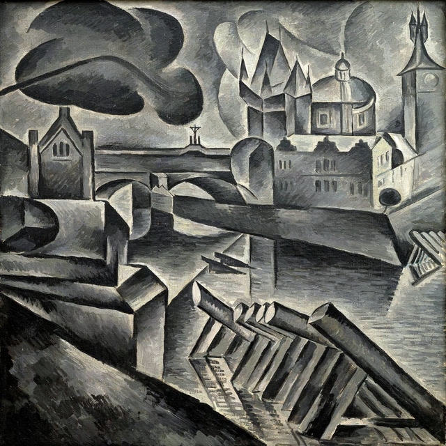 Staropražský motiv by Bohumil Kubišta