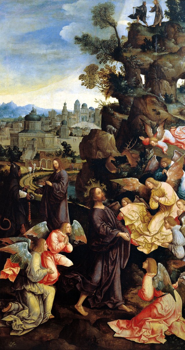Temptation of Christ by Jacob Cornelisz van Oostsanen