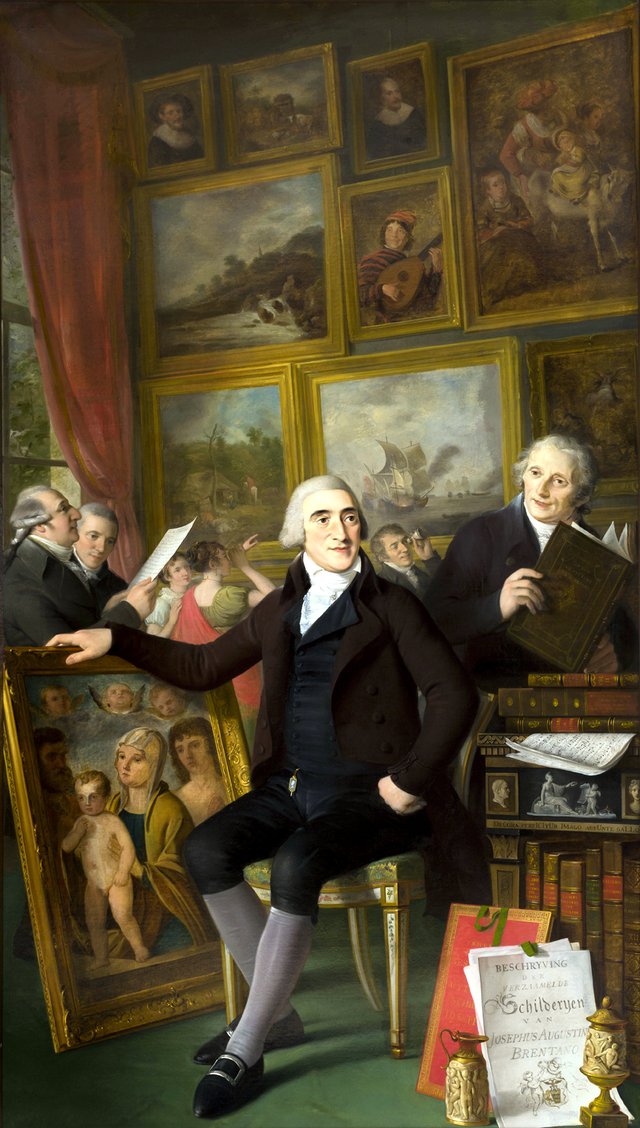 A portrait of famous art collector J. A. Brentano by Adriaan de Lelie