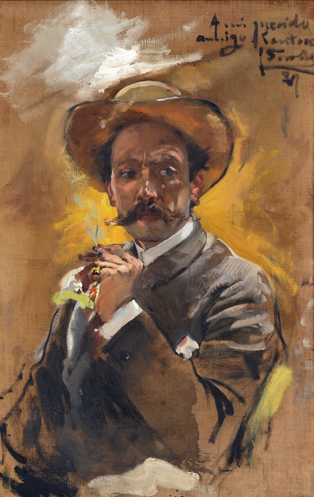 Portrait of the Painter Francesco Santoro, Rome by Joaquín Sorolla