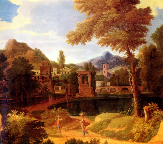 Landscape by Francisque Millet