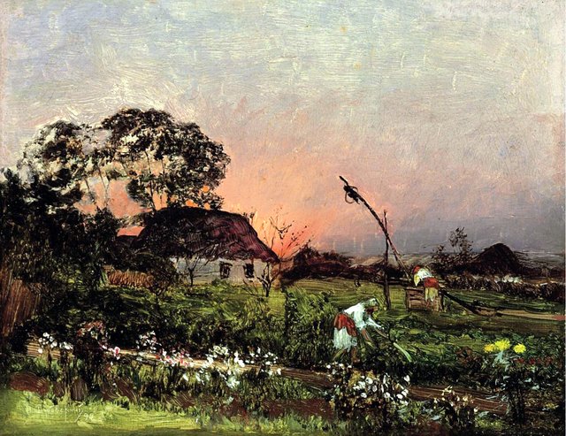 On the farm by Nikolay Nikanorovich Dubovskoy