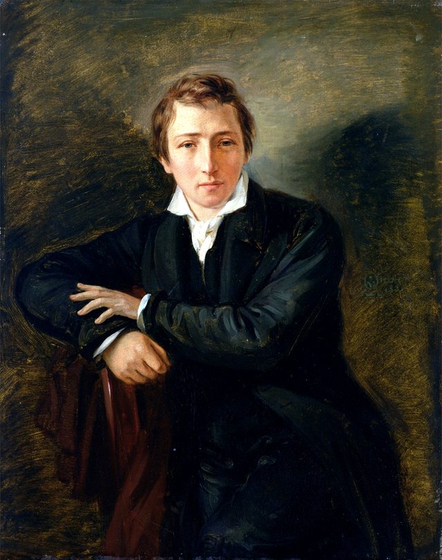 The poet Heinrich Heine by Moritz Daniel Oppenheim