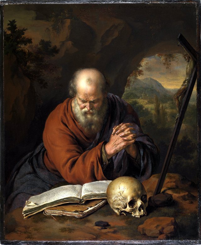 Hermit Praying in the Wilderness by Willem van Mieris