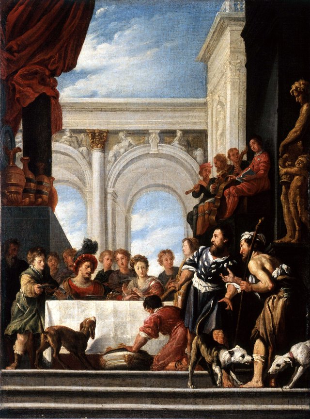 The Rich Man and Lazarus (or "The Feast of Herod") by Domenico Fetti