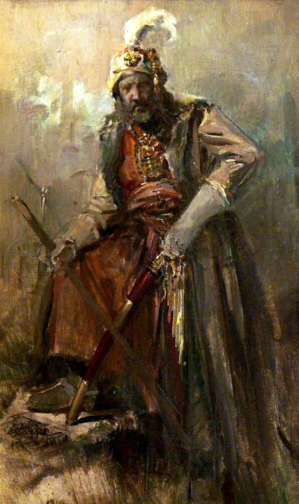 Oriental warrior by Nikolaos Gyzis