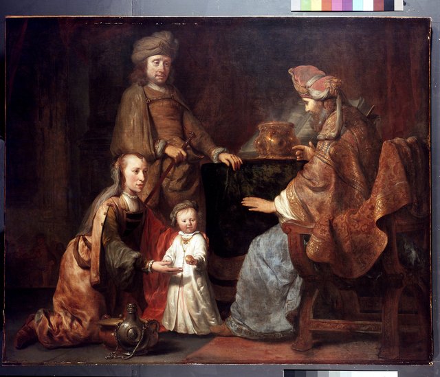 The Infant Samuel brought by Hanna to Eli by Gerbrand van den Eeckhout