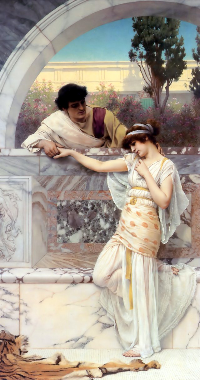Yes or No by John William Godward
