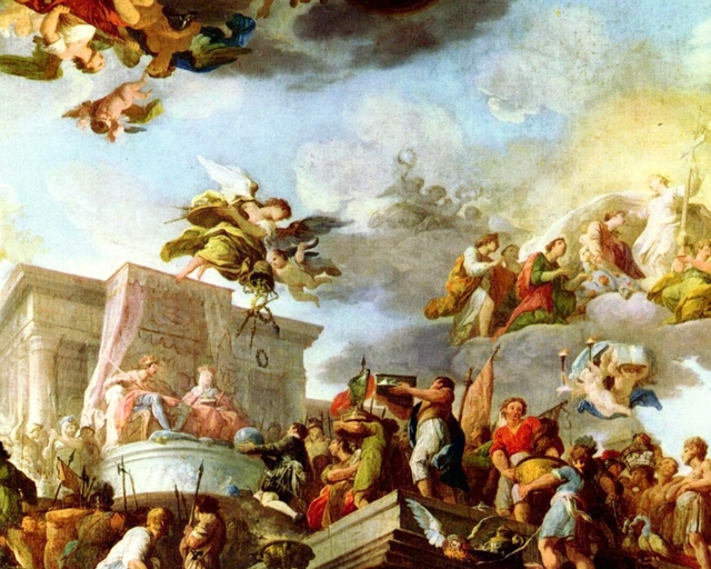 Christopher Columbus presents the New World to their Catholic Majesties by Antonio González Velázquez