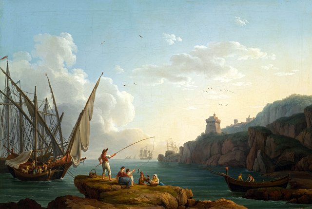 Coastal landscape near Vietri by Jacob Philipp Hackert
