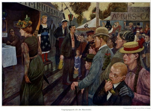 Vergnügungspark (die alte Hasenheide) by Hans Baluschek