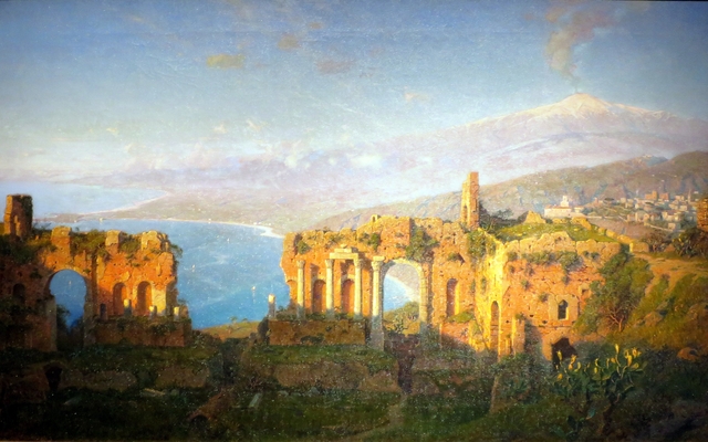 Ruins of the Roman Theater at Taormina, Sicily by William Stanley Haseltine