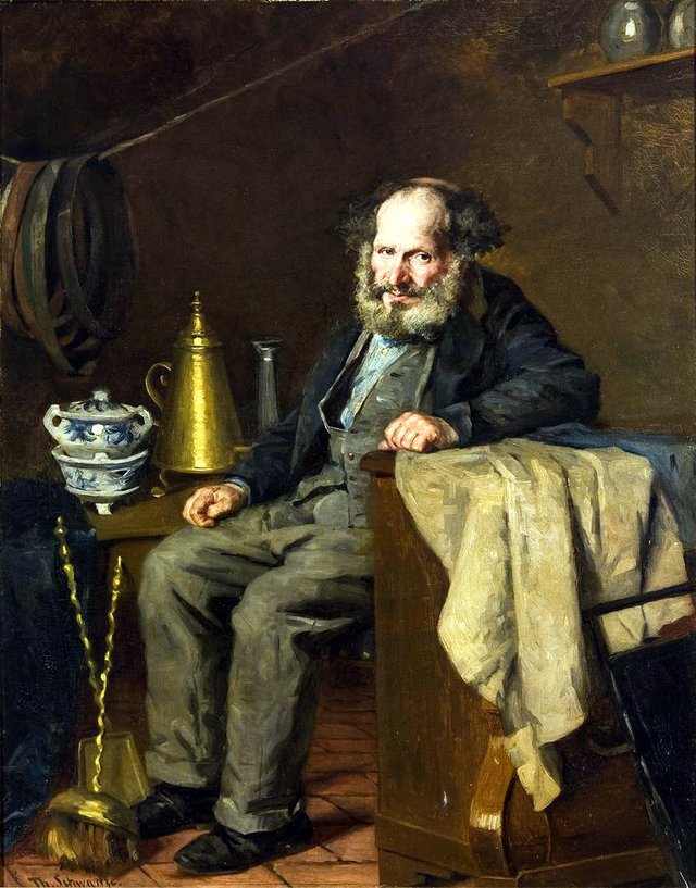 Joodse antiekhandelaar by Thérèse Schwartze