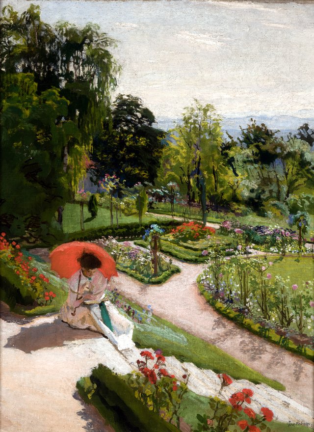 Red Umbrella by Józef Mehoffer