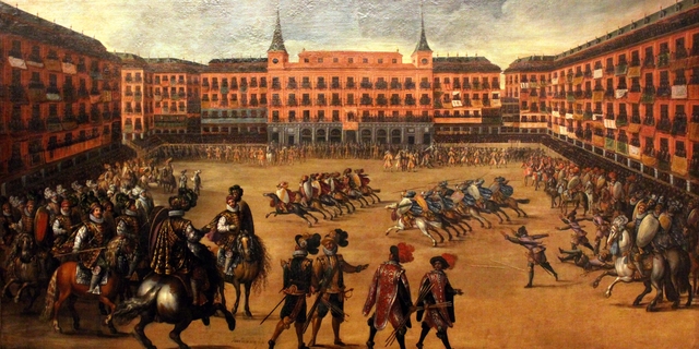 Fiesta en la Plaza Mayor by Juan de la Corte