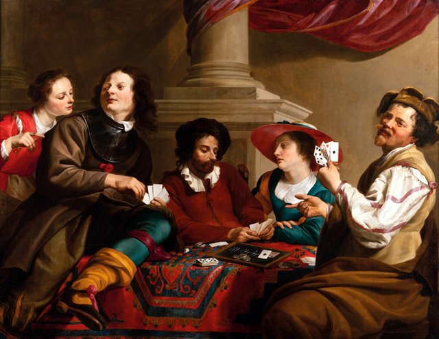 Card Players in an Interior by Theodoor Rombouts