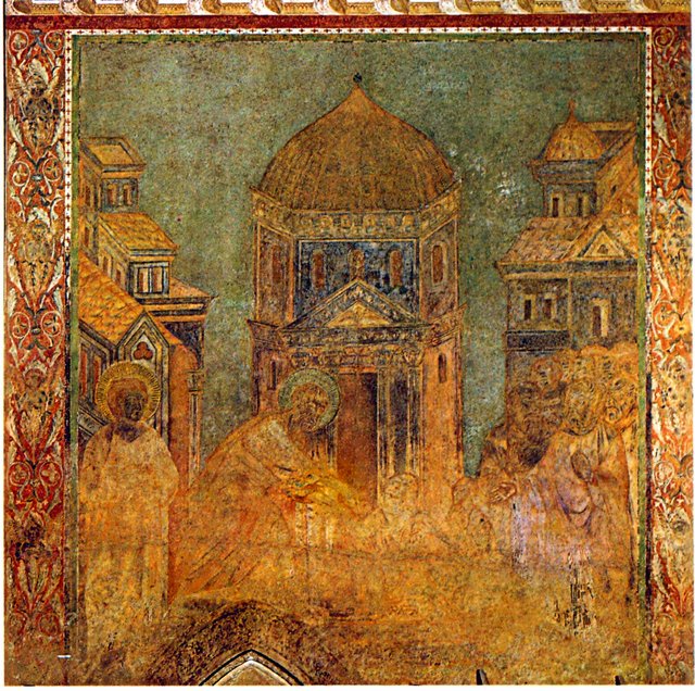 Peter heals a lame man by Cimabue