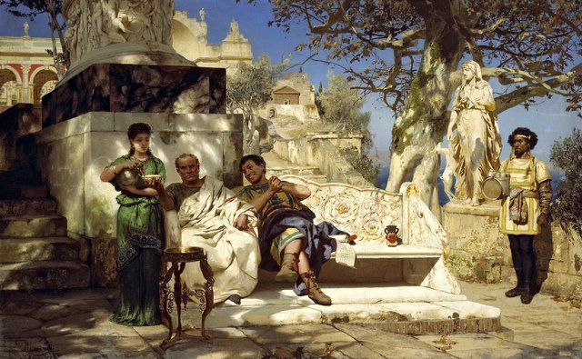 The patrician's siesta by Henryk Siemiradzki